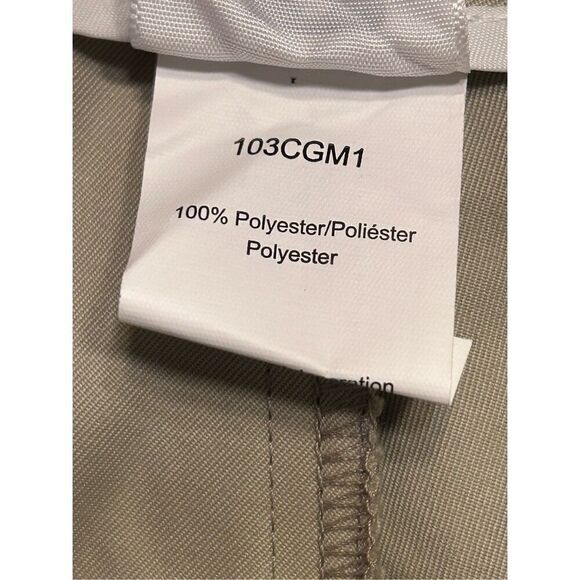 Russell Athletic Mens Dress Pants Size 34 beige Straight Leg Flat Front Unhemmed - Picture 8 of 8